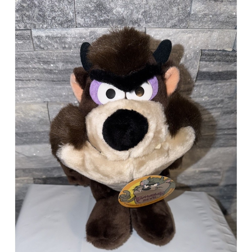 Tasmanian Devil 13" Plush Mighty Star Looney Tunes TAZ Vintage 1987 NWT